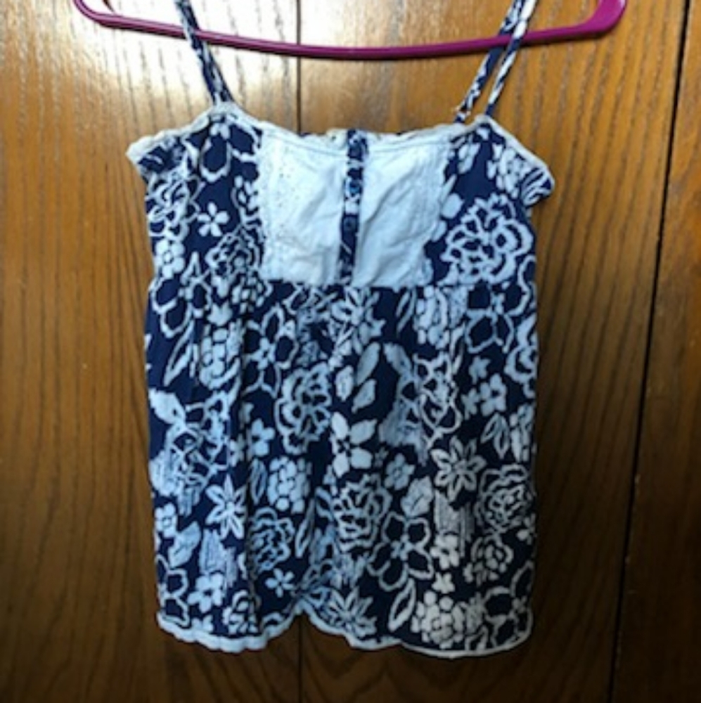 Floral Blue Cami Tank Top